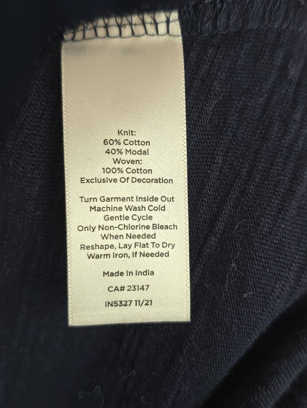 Talbots Navy Eyelet Trim Knit Cottagecore Dress M - Picture 5 of 10